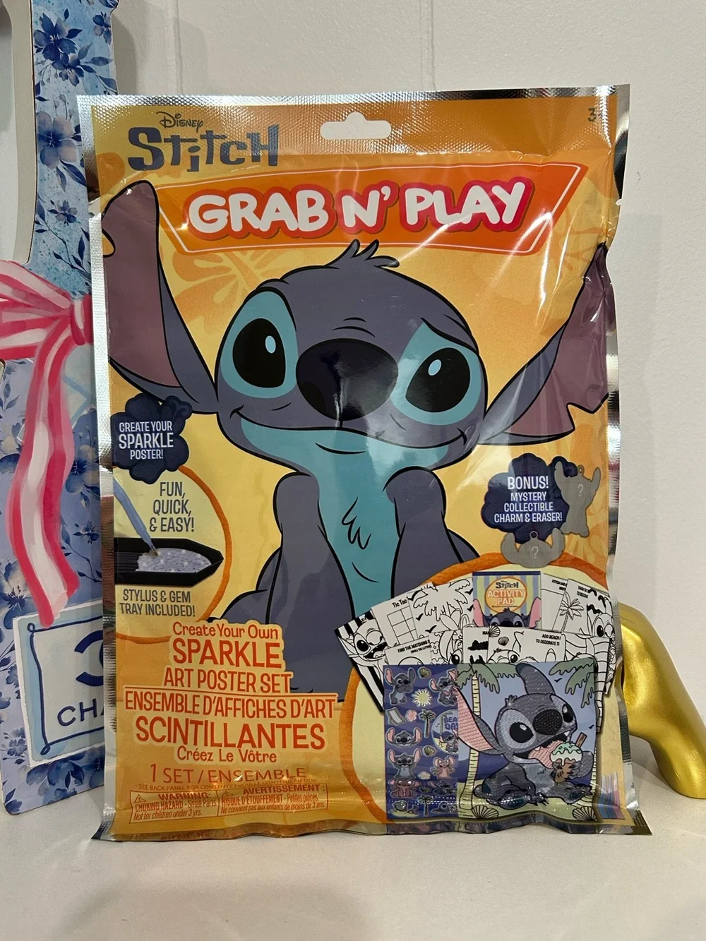 Disney Grab N' Play Kids Activity Packs - Blue, Green, Yellow, Pink